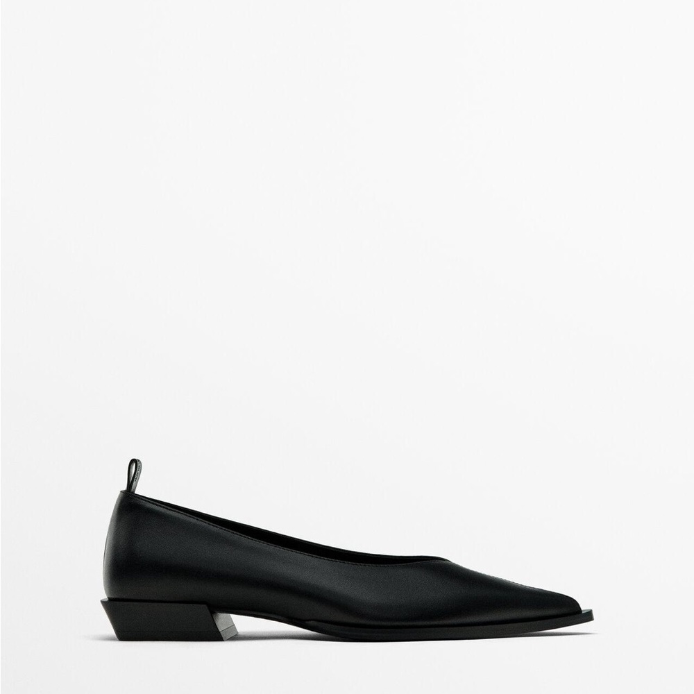 NWT Massimo Dutti Limited Edition Welt Ballet Flats in Black (EUR 38/US 7.5)